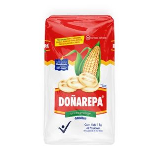 Forkogt Hvid Majsmel Doña Arepa 1kg